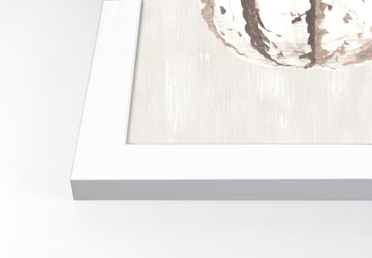 White Harvest Wall Accent in White Frame
